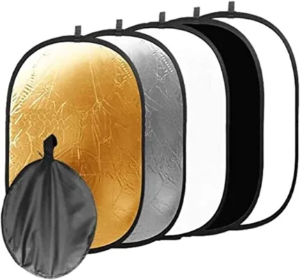 5-in-1 Portable Oval Reflector for Photography and Film Making size 110 in 150cm
