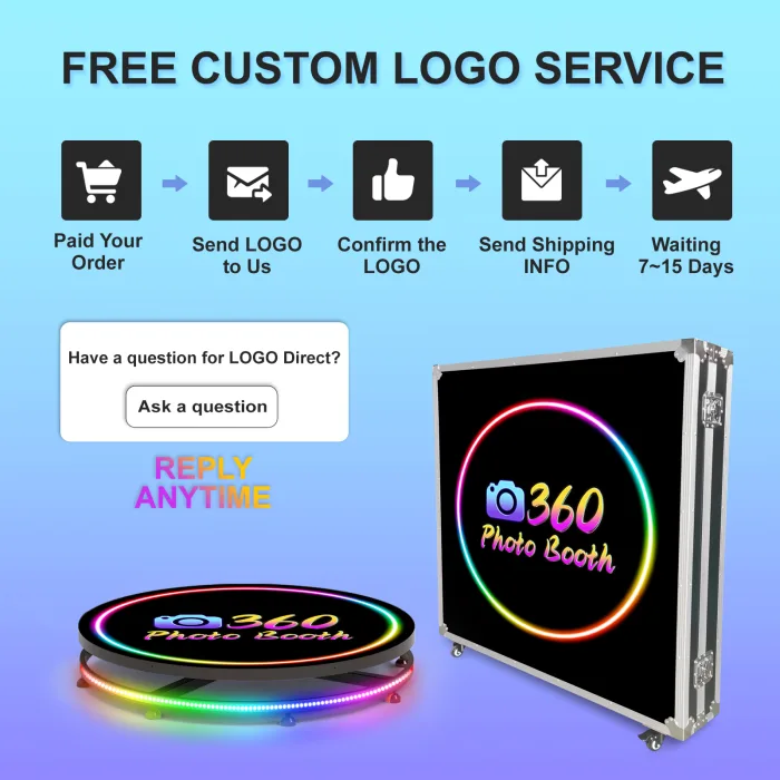 TechnoWhale 360 Photo Booth Video Spinner with 360 degree Rotating Selfie Machine Size 80cm Fits for 3 persons with Ytok Mobile Application - Image 8