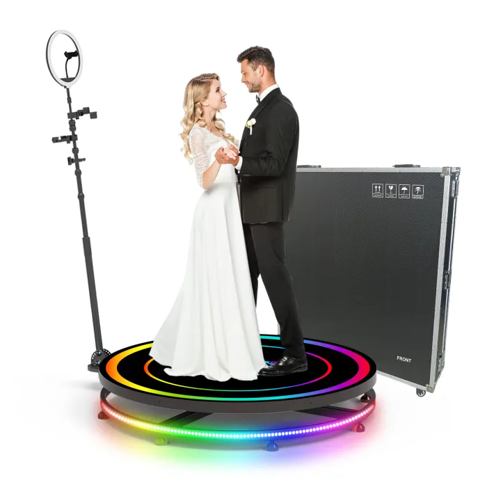 TechnoWhale 360 Photo Booth Video Spinner with 360 degree Rotating Selfie Machine Size 80cm Fits for 3 persons with Ytok Mobile Application - Image 4