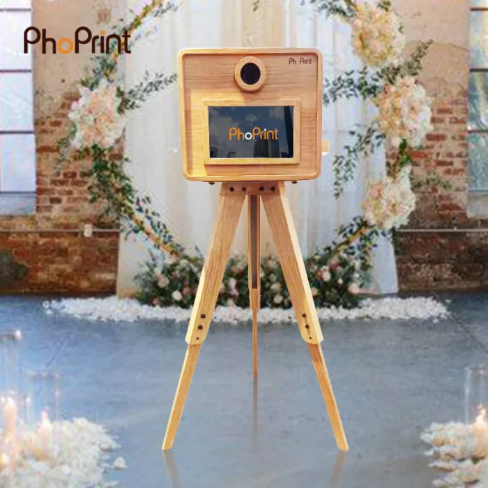 Vintage Wooden Photo Booth With Adjustable Height and Life time Activated Spark Booth Software for Weddings Parties and Special Events - Image 4