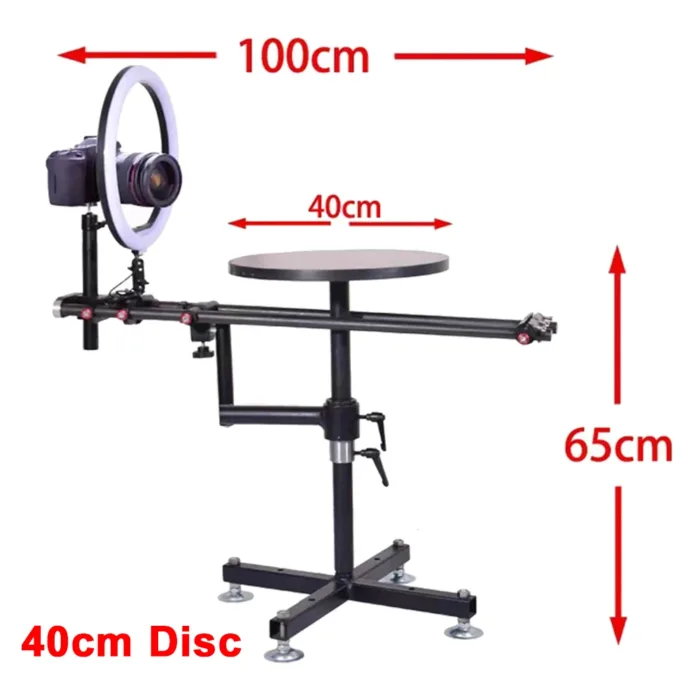 360 Rotating Turntable Table with Vertical and Horizontal Mode A Camera Photography Platform 80kg Max 360 Shooting Spinning Platform - Image 3