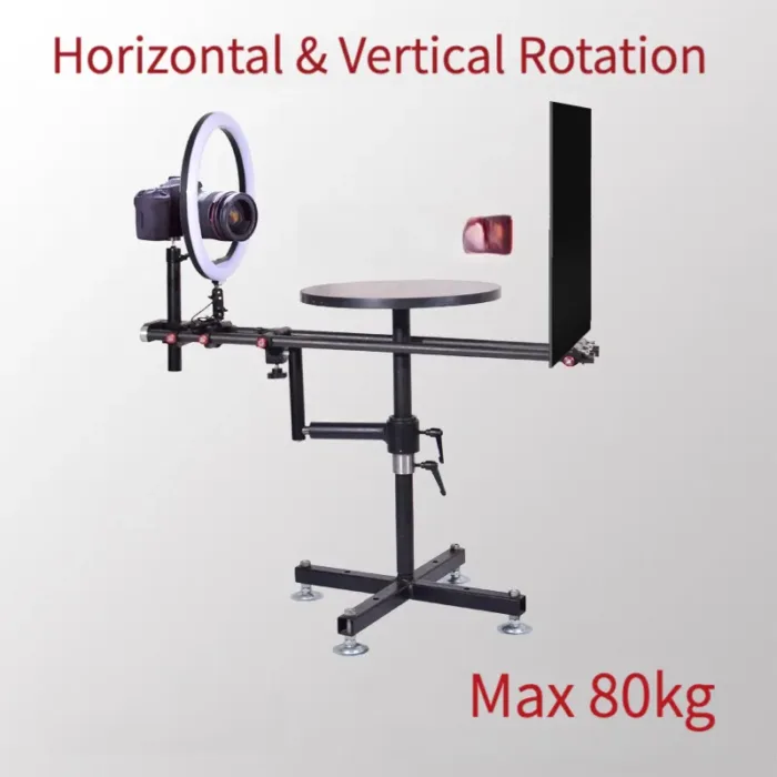 360 Rotating Turntable Table with Vertical and Horizontal Mode A Camera Photography Platform 80kg Max 360 Shooting Spinning Platform - Image 7