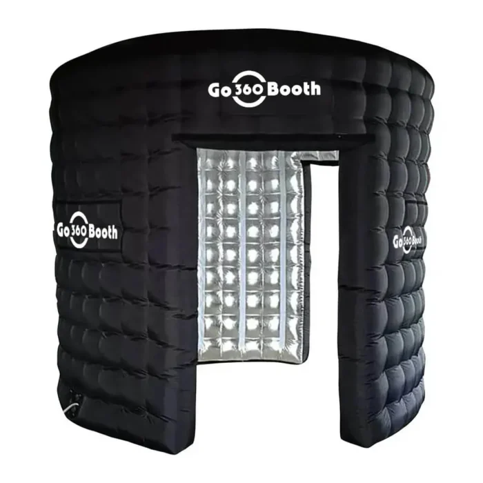 Inflatable Photo Booth Enclosure Round Shape 360 Photobooth Backdrop with RGB Lights for Events Advertising and Wedding Party - Image 6