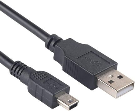 Mini USB Charger Cable for Canon Camera 1.5 Meters Mini USB Data Transfer Cable for Canon Rebel T3i/PowerShot/EOS/DSLR Camera Cords, PS3/Slim/PS Move Controller Charger Cord