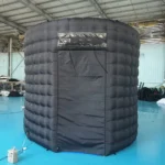 Inflatable Photo Booth Enclosure Round Shape 360 Photobooth Backdrop with RGB Lights for Events Advertising and Wedding Party - Image 9