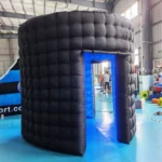 Inflatable Photo Booth Enclosure Round Shape 360 Photobooth Backdrop with RGB Lights for Events Advertising and Wedding Party - Image 12