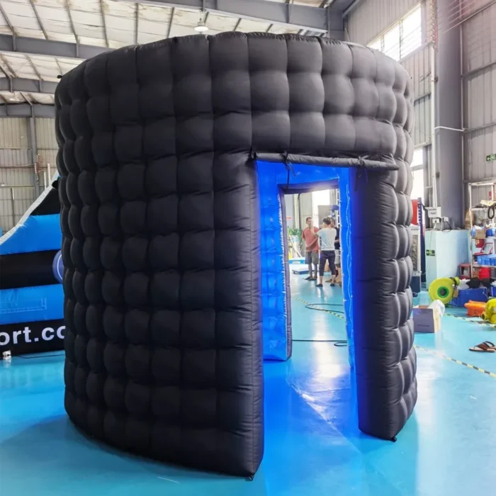 Inflatable Photo Booth Enclosure Round Shape 360 Photobooth Backdrop with RGB Lights for Events Advertising and Wedding Party - Image 12