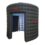Inflatable Photo Booth Enclosure Round Shape 360 Photobooth Backdrop with RGB Lights for Events Advertising and Wedding Party - Image 4