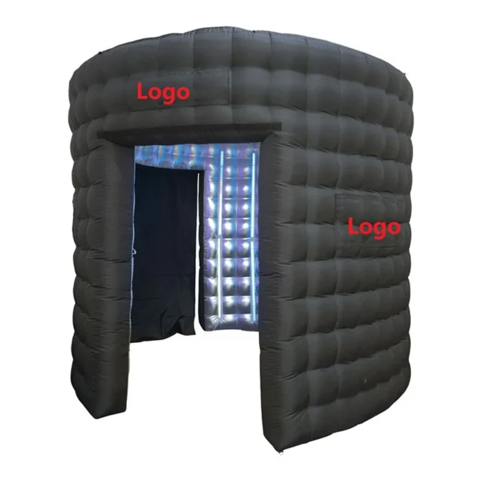 Inflatable Photo Booth Enclosure Round Shape 360 Photobooth Backdrop with RGB Lights for Events Advertising and Wedding Party - Image 4