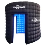 Inflatable Photo Booth Enclosure Round Shape 360 Photobooth Backdrop with RGB Lights for Events Advertising and Wedding Party - Image 7