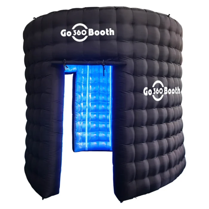 Inflatable Photo Booth Enclosure Round Shape 360 Photobooth Backdrop with RGB Lights for Events Advertising and Wedding Party - Image 7