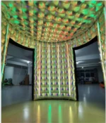 Inflatable Photo Booth Enclosure Round Shape 360 Photobooth Backdrop with RGB Lights for Events Advertising and Wedding Party - Image 3