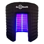 Inflatable Photo Booth Enclosure Round Shape 360 Photobooth Backdrop with RGB Lights for Events Advertising and Wedding Party - Image 2