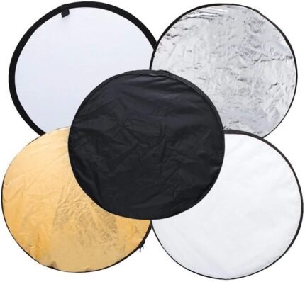 5-in-1 Portable Oval Collapsible Photography Light Ellipse Reflector (60cm)