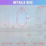 TechnoWhale Portable Oval Shape 21.5’’ LCD Touch Screen Magic Mirror Photobooth with Flight Case for Events Wedding Party - Image 3