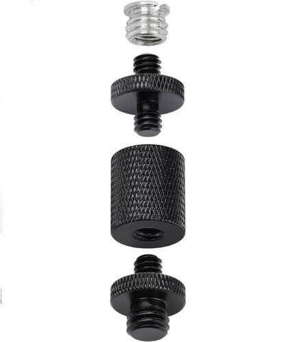 4 Pcs 1/4" 3/8" Light Stand Adapter,Mount Camera to Tripod Flash Light Stand, Camera Cage, Lighting Equipment, LED Panel, Tripod Screw Adapter Converter for DSLR Camera Tripod, Shoulder Rig