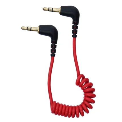 TRS to TRS Spring 3.5mm Cable Coiled Microphone to Camera Rode SC2 3.5mm TRS Patch Cable BOYA By VIDEOMIC GO Video Micro-type Mics