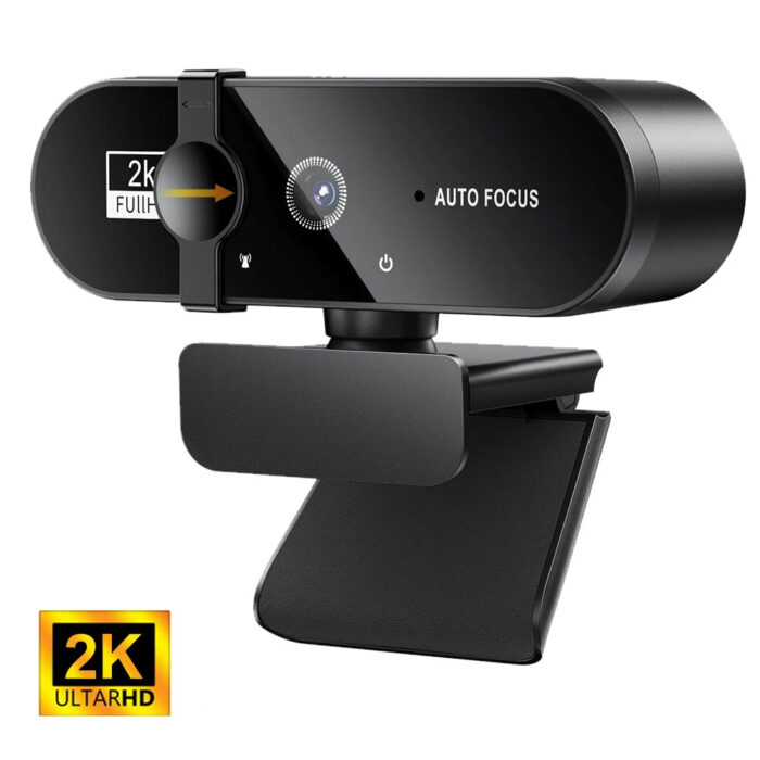 Webcam 2K Resolution With Microphone Privacy Cover and Autofocus Function Mini Usb Camera To Computer Full Hd For PC Mac Laptop - Image 1