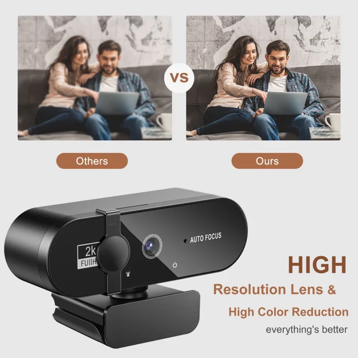 Webcam Full HD 1080p Resolution With Microphone Privacy Cover and Autofocus Function Mini Usb Camera To Computer Full Hd For PC Mac Laptop - Image 4