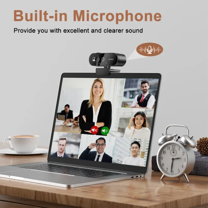 Webcam Full HD 1080p Resolution With Microphone Privacy Cover and Autofocus Function Mini Usb Camera To Computer Full Hd For PC Mac Laptop - Image 2