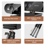 Webcam Full HD 1080p Resolution With Microphone Privacy Cover and Autofocus Function Mini Usb Camera To Computer Full Hd For PC Mac Laptop - Image 8