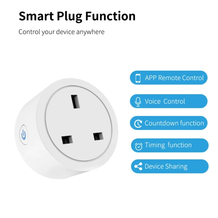 TechnoWhale 4pcs Smart Power Plug UK 16A Power Monitoring Smart Life Wifi Intelligent Mini Socket Electrical Wireless Smart Outlet Alexa Tuya - Image 13