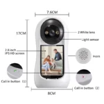 TechnoWhale 3MP PTZ Wifi Video Call Camera with 2.8 Inch IPS Screen Baby Cry Sound Detection Wireless Security IP Camera Supports V380 APP - Image 5
