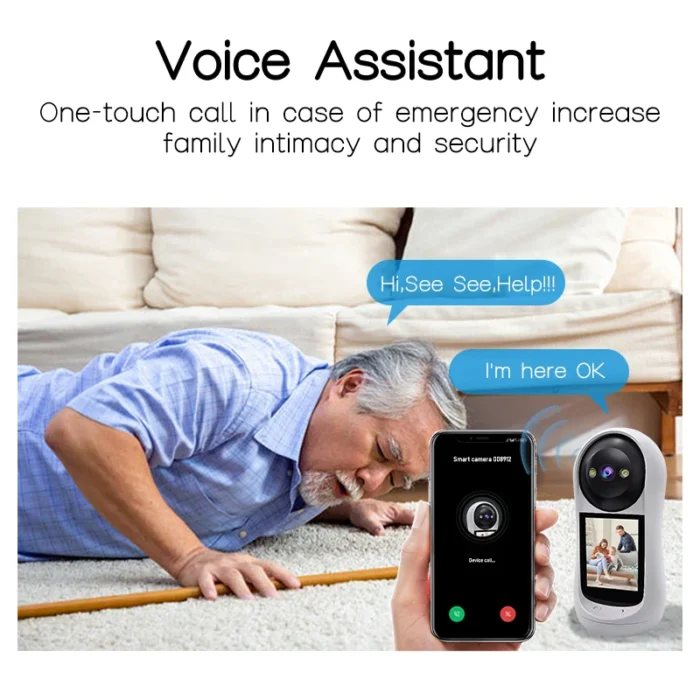TechnoWhale 3MP PTZ Wifi Video Call Camera with 2.8 Inch IPS Screen Baby Cry Sound Detection Wireless Security IP Camera Supports V380 APP - Image 14