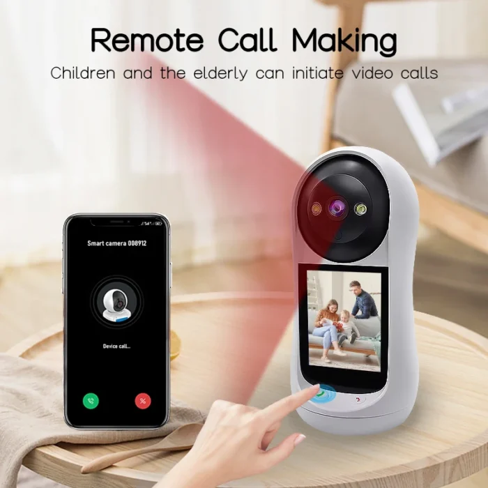TechnoWhale 3MP PTZ Wifi Video Call Camera with 2.8 Inch IPS Screen Baby Cry Sound Detection Wireless Security IP Camera Supports V380 APP - Image 10
