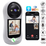 TechnoWhale 3MP PTZ Wifi Video Call Camera with 2.8 Inch IPS Screen Baby Cry Sound Detection Wireless Security IP Camera Supports V380 APP - Image 3